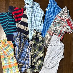 Kids Plaid and Striped Shirt Collection 3T/4T